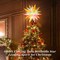 Smart 13" Moravian Star Tree Topper Lighted - 54 LED 3D Foldable Christmas Star Tree Topper with Lights, App Control Music Sync Top LED Tree Top with Remote Indoor Outdoor Decoration (Hollow Stars)